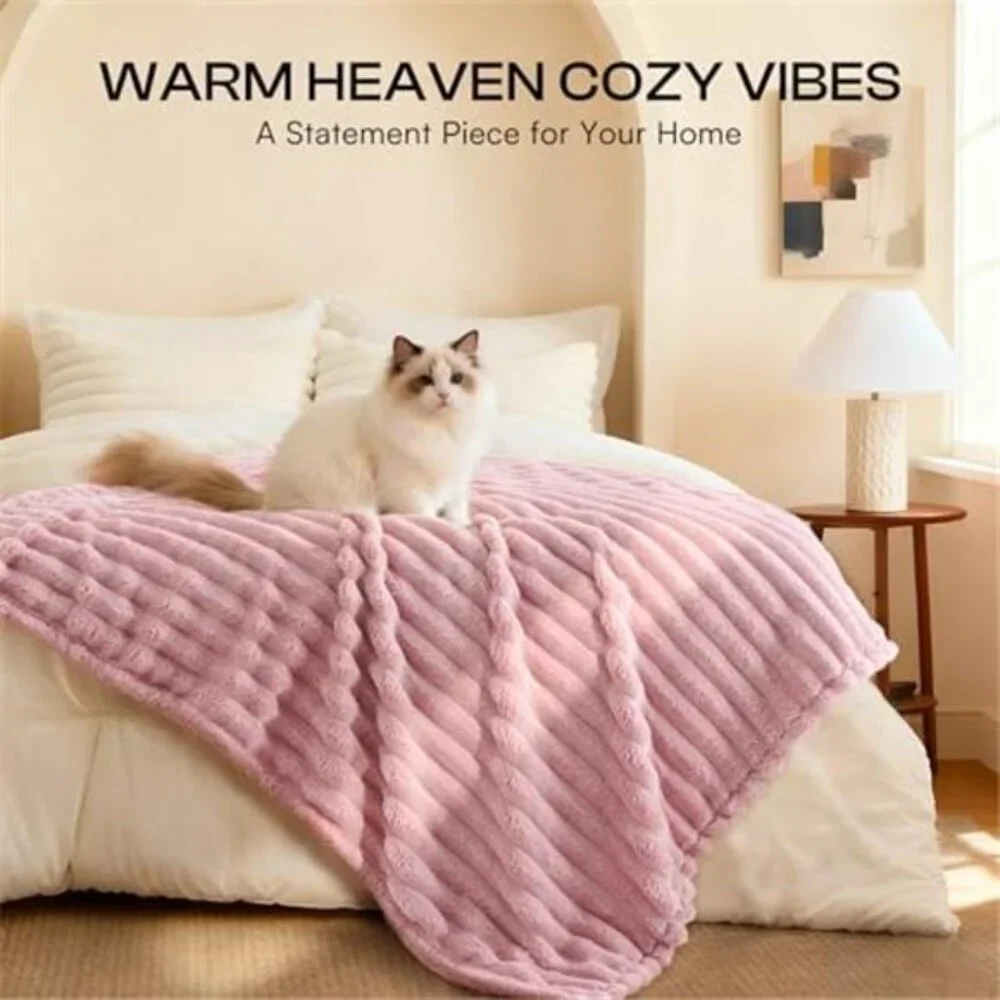 3 Lux Soft Dog Blankets Washable Warm Fleece 30x20 in